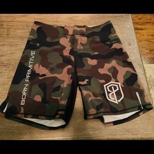 Born Primitive-Defender Shorts 2.0 (Woodland Camo)